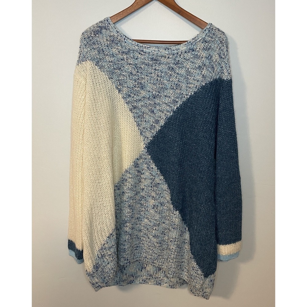 Ulla Popken Sweater‎ Womens 20/22 Plus Size Blue Knit Casual
